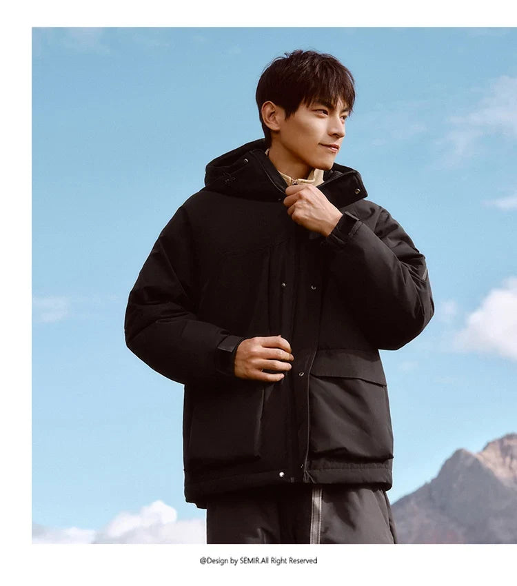 Down Jacket Men 2026 New Winter Couple Windproof Wear-Resistant and Warm Outdoor Contrasting Colors Outerwear