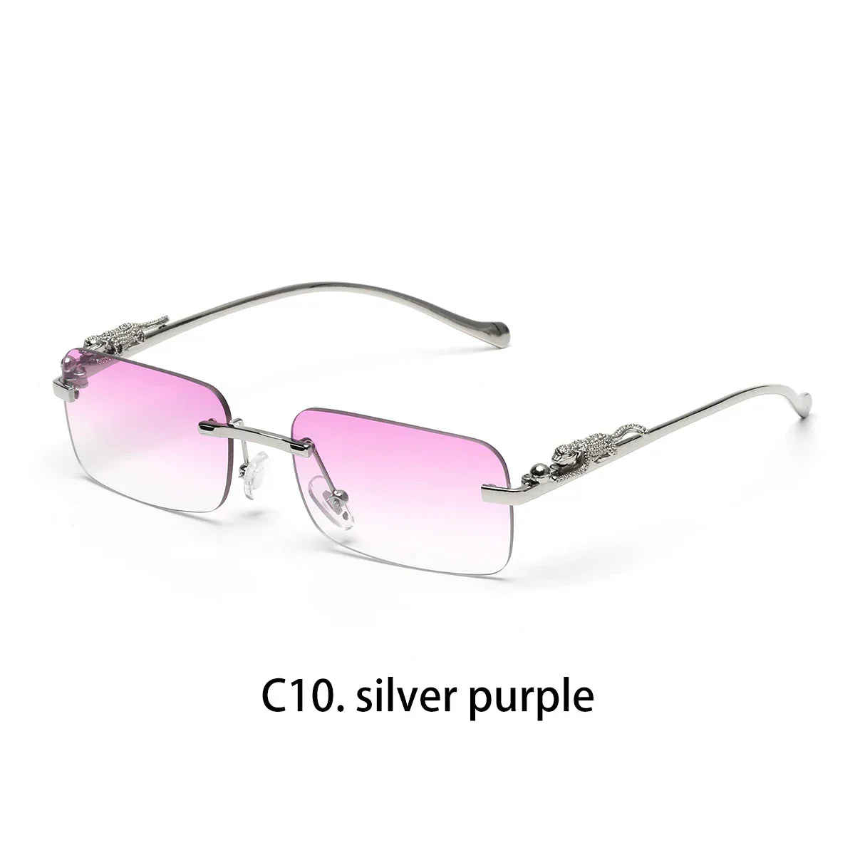 rimless sunglasses UV400 fashion square metal glasses for men women designer man's brand sun glasses shades for outdoor