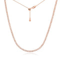 2mm D Color Moissanite Tennis Choker Necklace For Women S925 Silver 18K Gold Plated Adjustable Necklaces Chain Wedding Jewelry