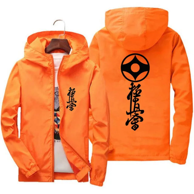 Streetwear Kyokushin Karate Thin Parent-Child Boys Girls Jacket Motorcycle Windbreaker Men's Zipper Bomber Coat Plus Size
