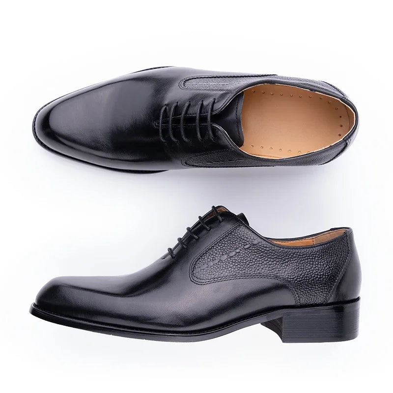 High Quality Handmade Oxford Casual Business Work Shoes Formal Men Shoes Fashion Dress Genuine Leather Lace Up Comfortable Shoe