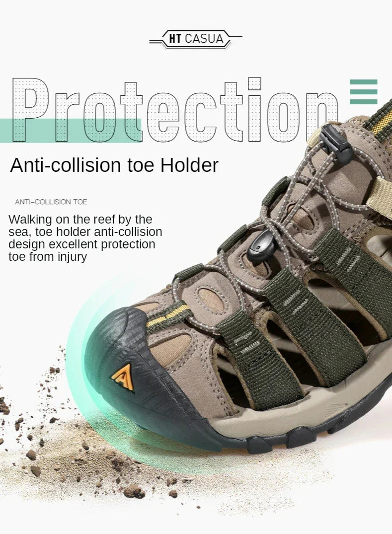 Summer Outdoor Sandals for Men Breathable Hiking Shoes Water Beach Mens Sandals Camping Climbing Aqua Sneaker