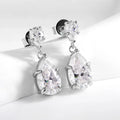 7cttw Pear Cut 100% D Color Full Moissanite Drop Earrings for Women Top Quality 925 Sterling Silver Plated 18k Jewelry