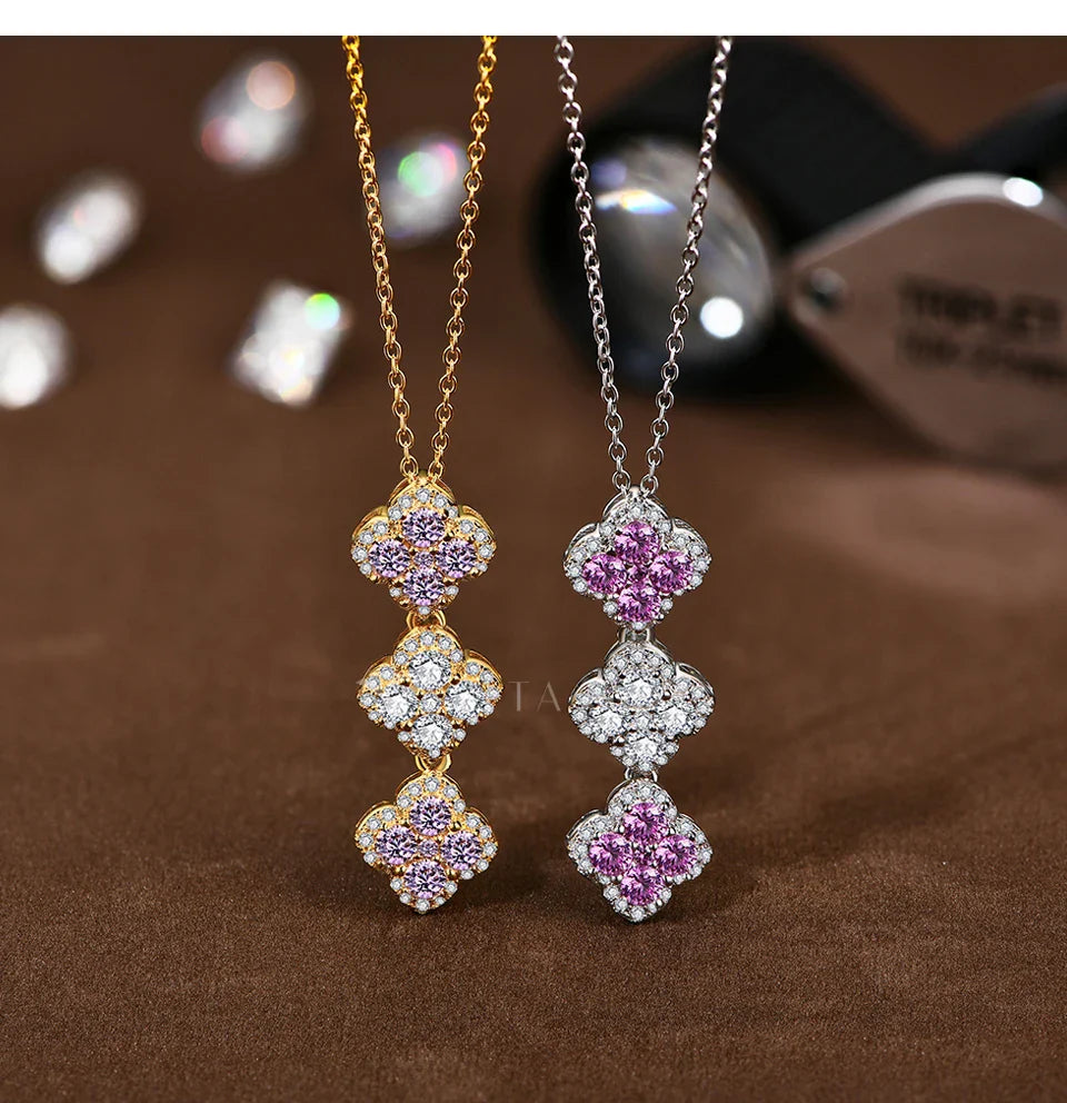 2025 Necklaces for Women Full D Color Moissanite 925 Sterling Silver Pendant Classic Engagement Wedding Fine Jewelry