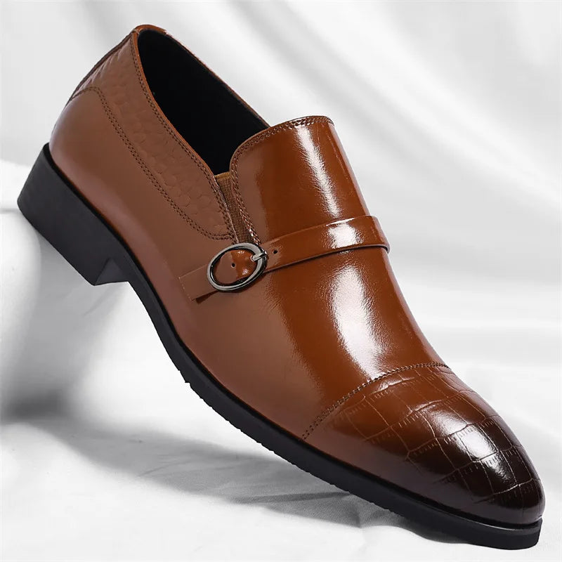 Designer Cow Leather Elegant Shoes Man Summer Autumn Business Casual Wedding Shoes Male British Style Fashion Dress Shoe Man