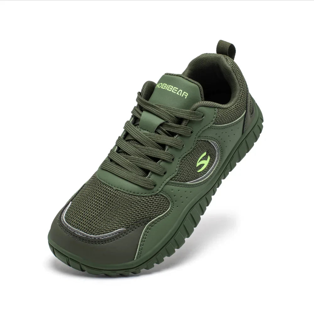 Unisex Wide Toe Sneakers Comfortable Walking Shoes Lace Up Outdoor Travel Breathable Sneakers