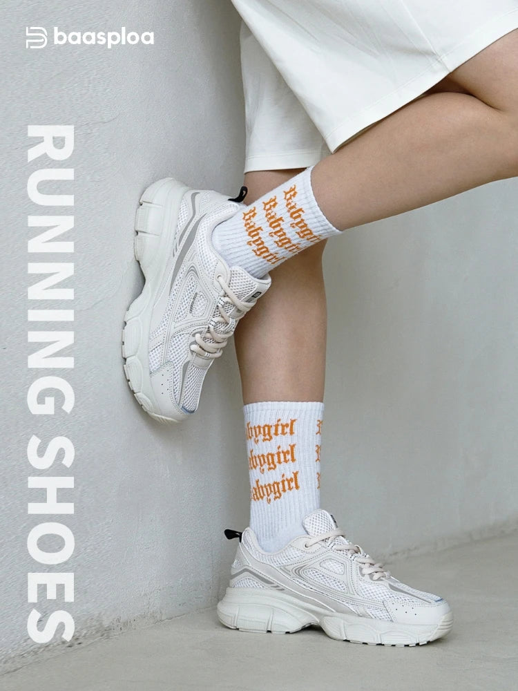 Women Sports Shoes Outdoor Lightweight Breathable Jogging Sneakers Female Casual Mesh Anti-slip Lace Up Running Shoes