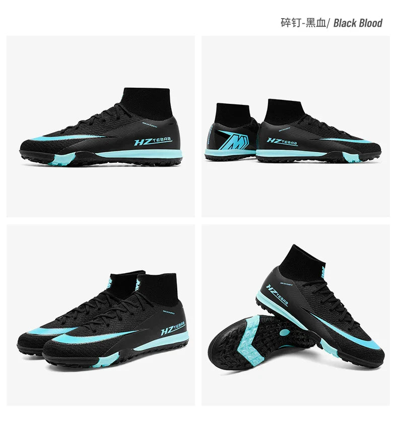 New Men Soccer Shoes Breathable Cleats Adult Outdoor Sport Football Boots Training Boys Long Spikes Non Slip Match Comfortable