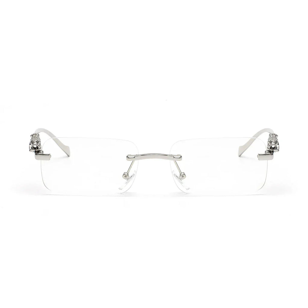 rimless sunglasses UV400 fashion square metal glasses for men women designer man's brand sun glasses shades for outdoor