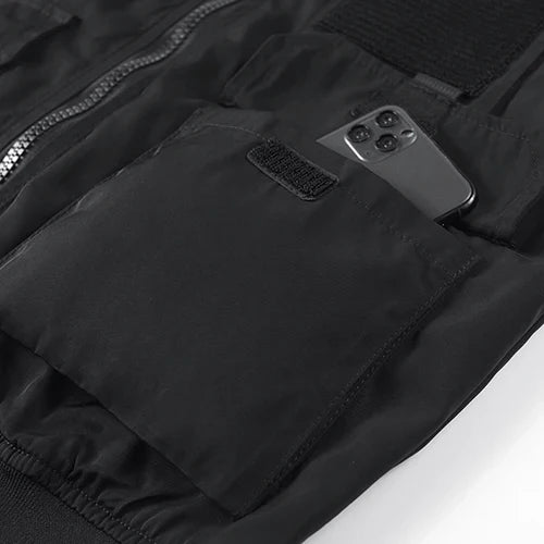 Spring And Autumn New Men's Jacket Solid Color Multi-Pocket Zipper Jacket Fashion Simple Casual Versatile Mening's Clothing