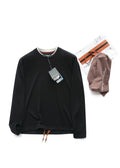 Shape-Retention & Pilling-Resistant Long-Sleeve Tee: Contrast Collar Design + Stretchy Fit Men's Undershirt