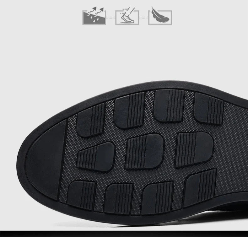 Spring Autumn New Black Dress Shoes for Men Business Designer Cow Leather Shoes Male Fashion British Style Casual Shoe Man