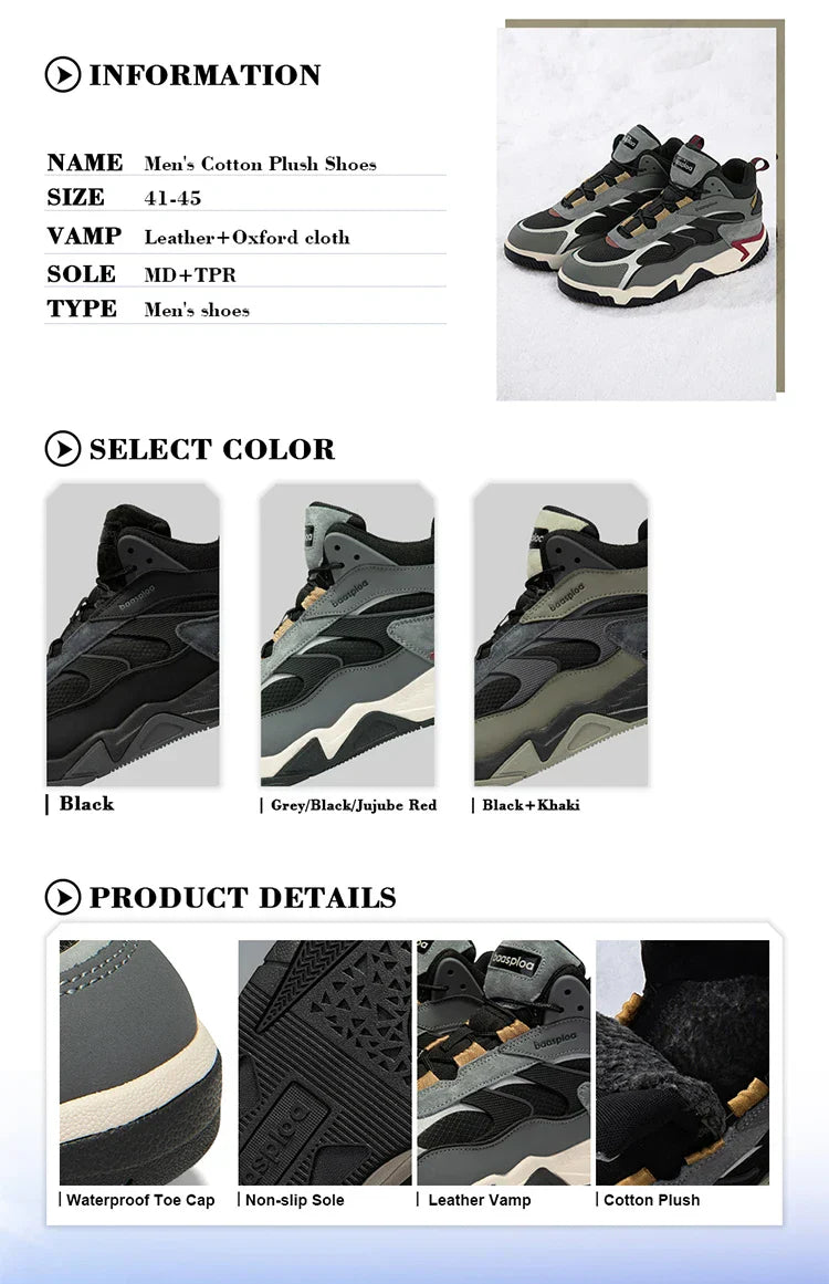 New Men's Shoes Outdoors Walking Sneakers Waterproof Shoes Comfort Tenis for Men Non-Slip