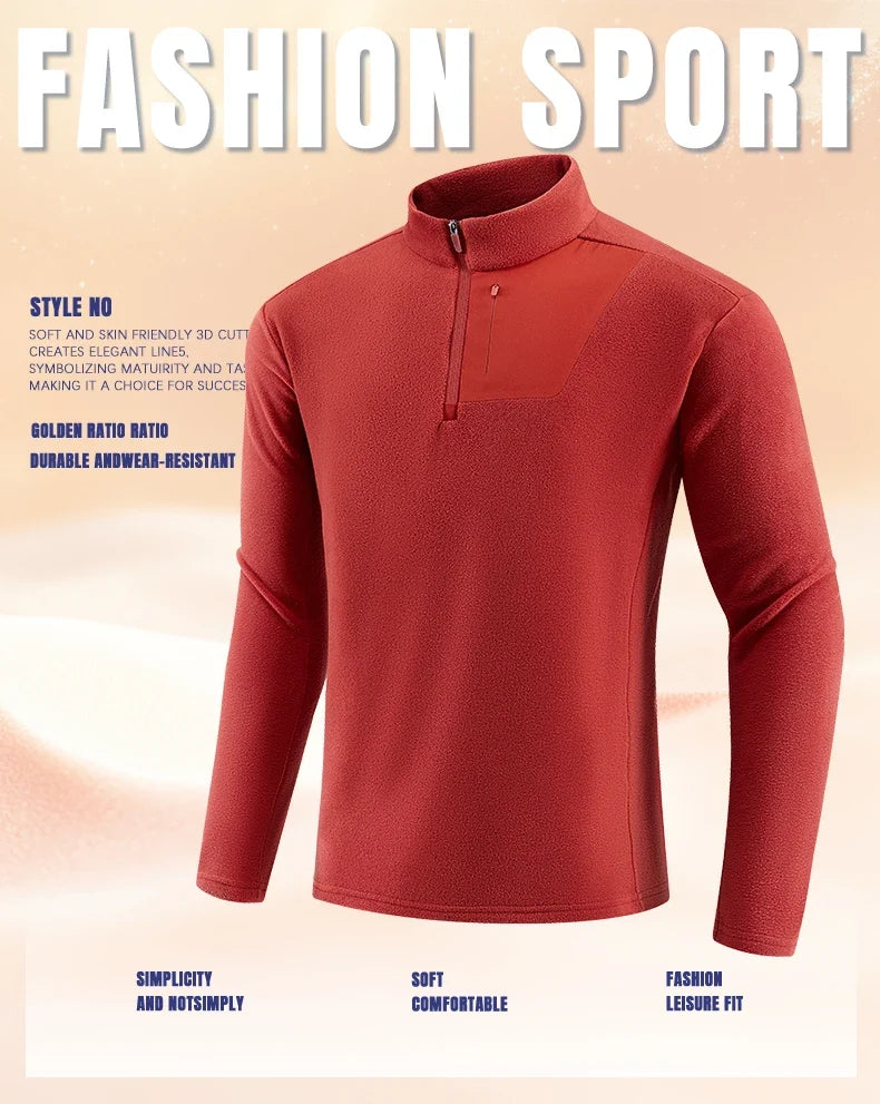 SBWL High-quality Outdoor Sports Inner Lining Autumn/Winter Warm Long-sleeved Stand-up Collar T-shirts Running Jackets Tops