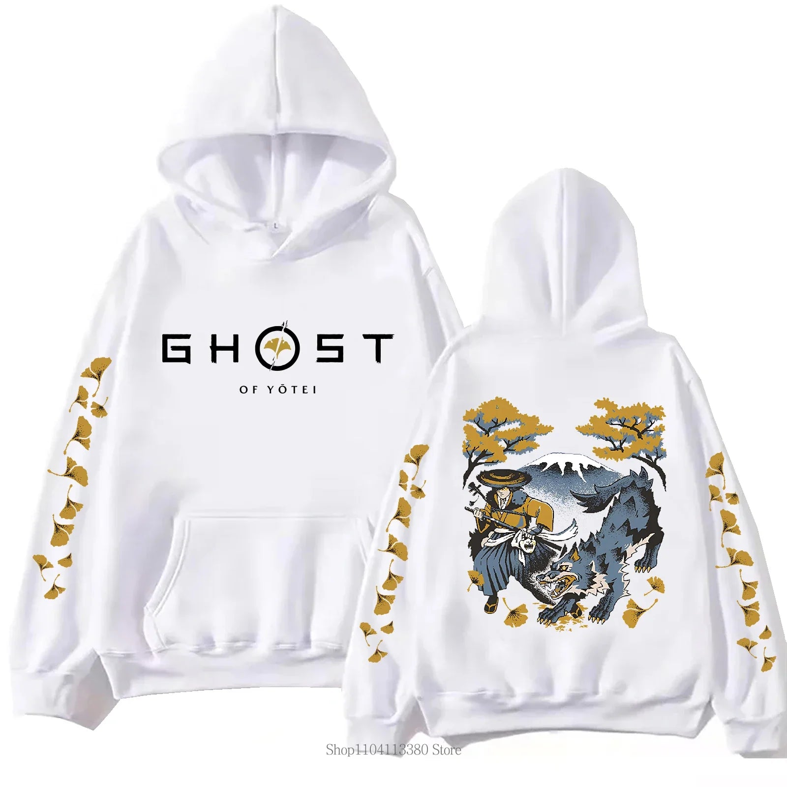 هودي بطبعة Ghost جديدة خريف وشتاء للرجال والنساء، كاجوال على طراز هاراجوكو، بلوفر بأكمام طويلة من الصوف بتصميم أركان فينتاج Y2K