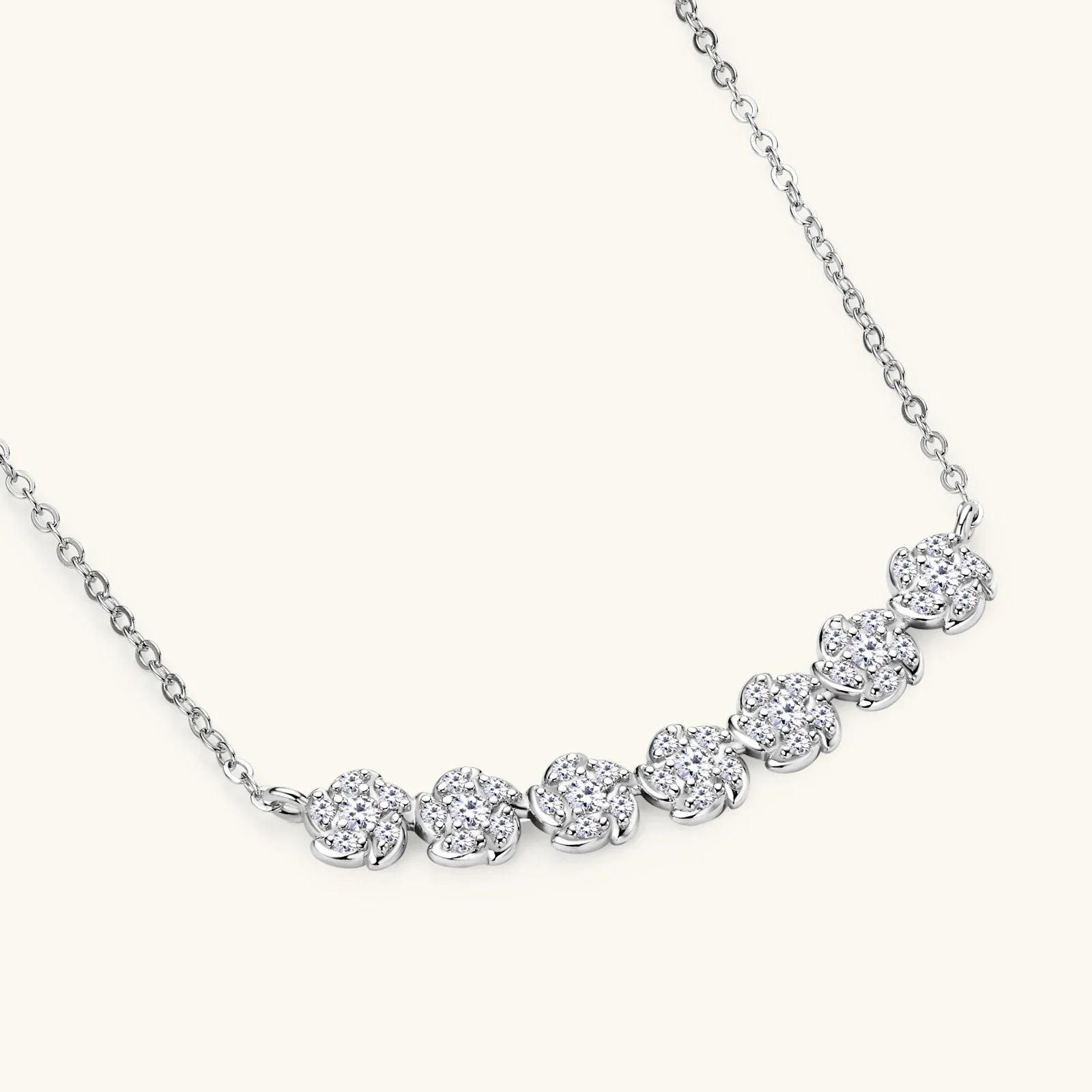 Moissanite Diamond Necklaces for Women, Dainty 14k Gold/925 Sterling Silver Choker Necklace Gold Plated Jewelry Trendy Gift