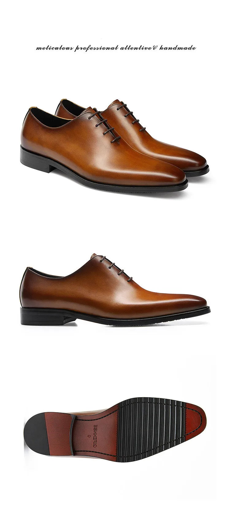 Top Quality Men Oxford Shoes Genuine Leather Pointed Toe Luxury Black Brown Men Business Office Formal Shoes