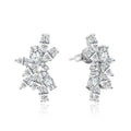Luxury S925 Sterling Silver Moissanite Stud Earrings for Women Man Wedding Engagement Party Gift Exquisite Jewelry Sets
