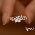 1CT Moissanite Diamond Rings Wedding Band for Women 925 Sterling Silver with Plated White Gold Bands Engagement Ring