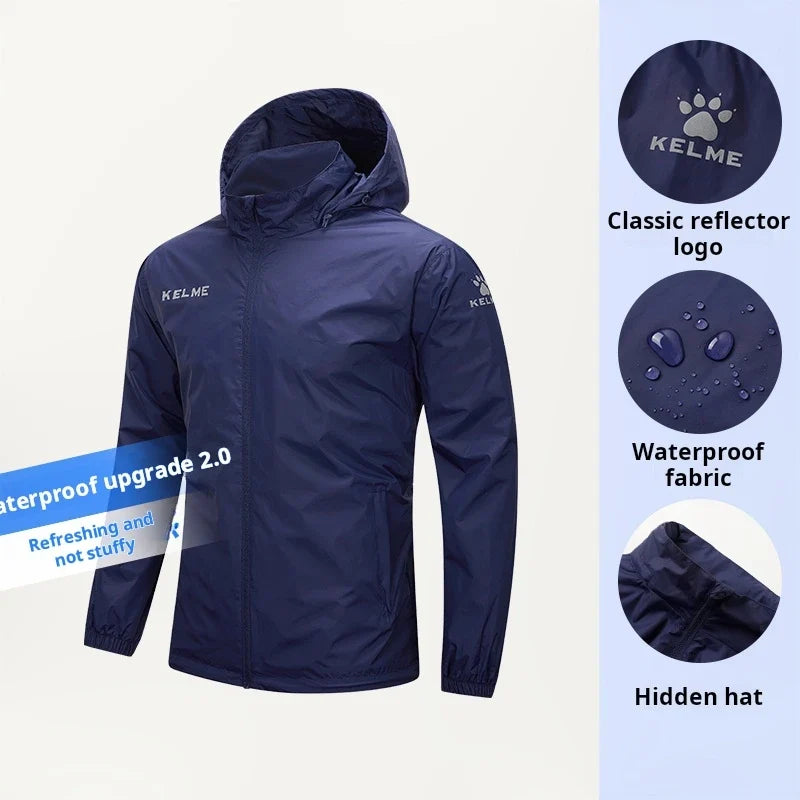 Sports Windbreaker Men's Summer Windproof Football Waterproof Running Outdoor Training Jacket Punch