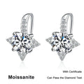 NeeTim 1ct 6.5mm Moissanite Earrings for Women S925 Sterling Silver with Gold Plated Diamond Earring Wedding Party Fine Jewelry