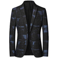 Fashion Print Slim Fit Men's Blazers Outerwear Business Casual Suit Jacket For Men Spring Autumn Korean Style Wedding Coats Man