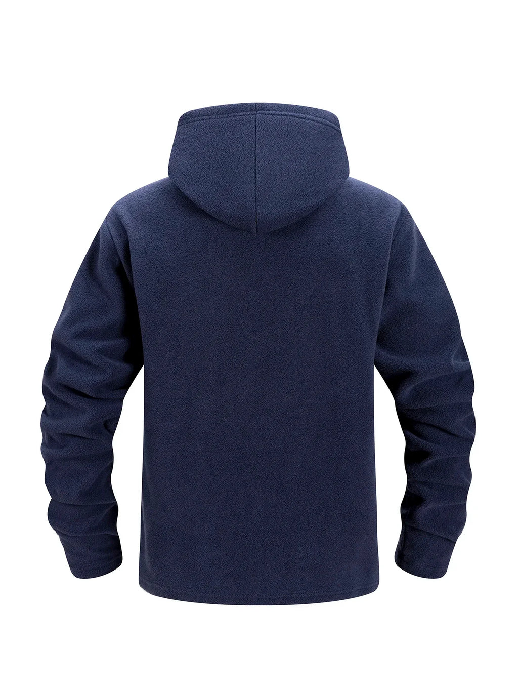 Men's Hiking Tactical Fleece Full Zip Hooded Jacket Multi-Zipper Pockets Design Autumn Winter Warm Outdoor Sports Coat for Men