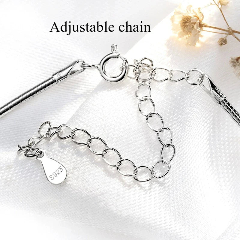 Oval Cut 7*9MM Flowers Full Moissanite Necklace Pendant for Women Lab Diamond 1.5mm Chain Pure 925 Silver Fine Jewelry