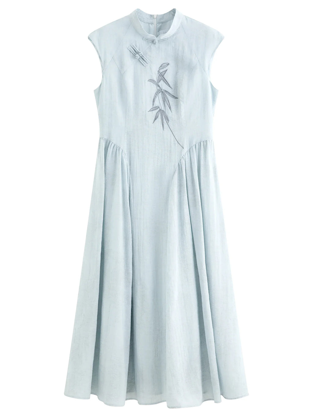 New Chinese Style Embroidery Slim-Fit Long Dress for Women 2026 Summer New Arrivals A-Line Waist-defining Skirt for Dates