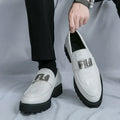 Mens Loafers Party Business Thick Soled Men Leather Shoes Dress Platform Shoes Comfortable Fashion New Casual Shoes for Men