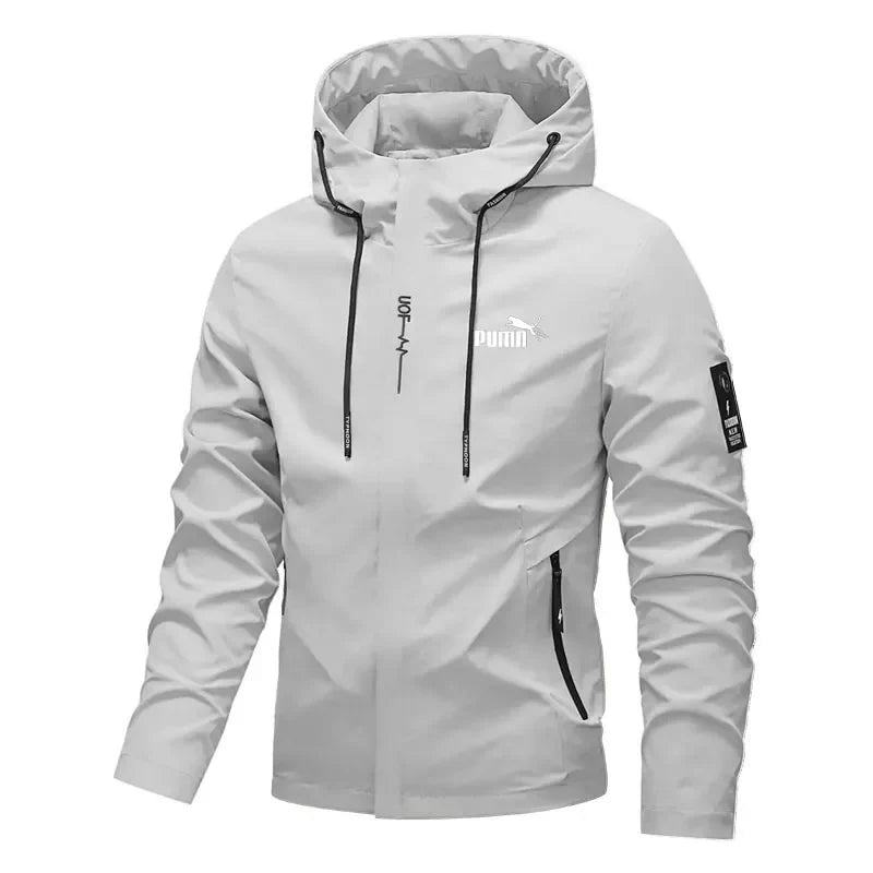 2026 Men's Outdoor Leisure Waterproof Raincoat - Lightweight Cycling Jacket - Hooded Street Style Hiking Windproof Jacket