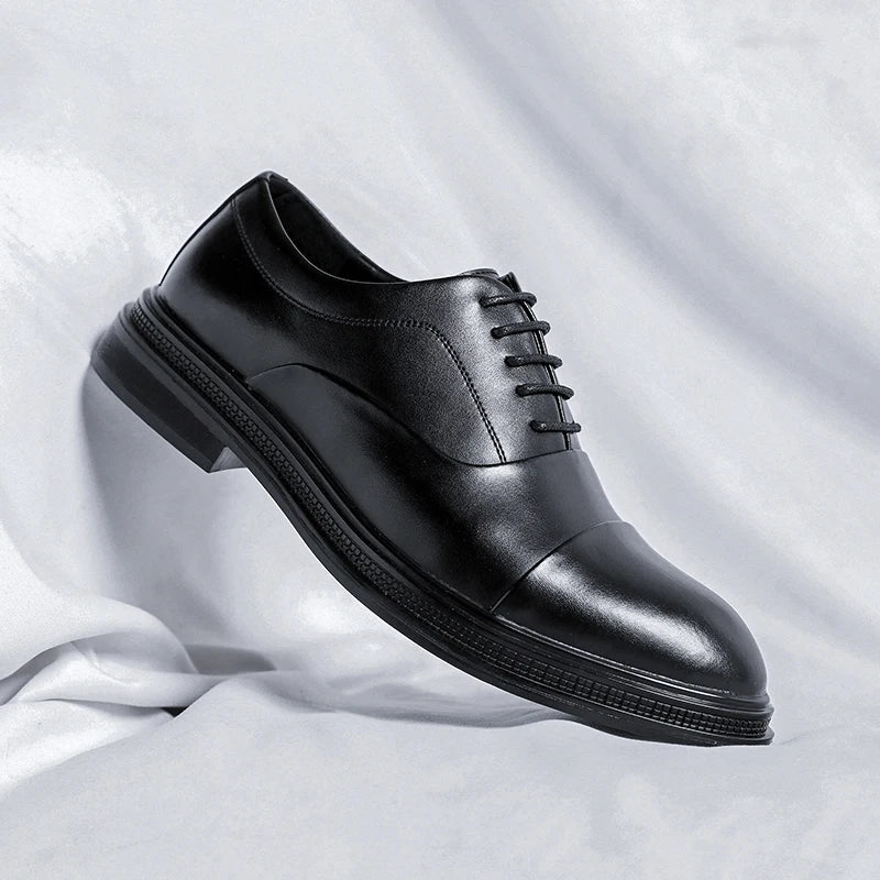 Brand Men Genuine Leather Shoes Black Wedding Bride For Formal Party Dress OEM Italian Men Shoes Casual Soft Casual Shoes