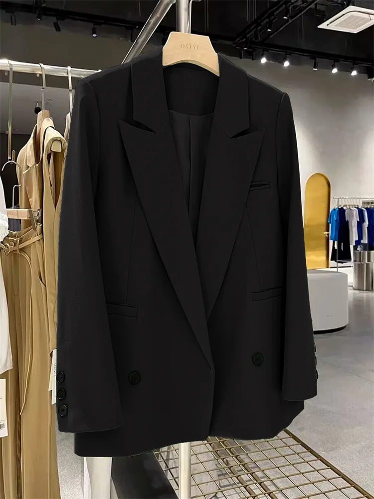 Yellow Casual Women's Small Suit Jacket Trendy  Design Spring Autumn New Korean Style Long Sleeve Fashion Top