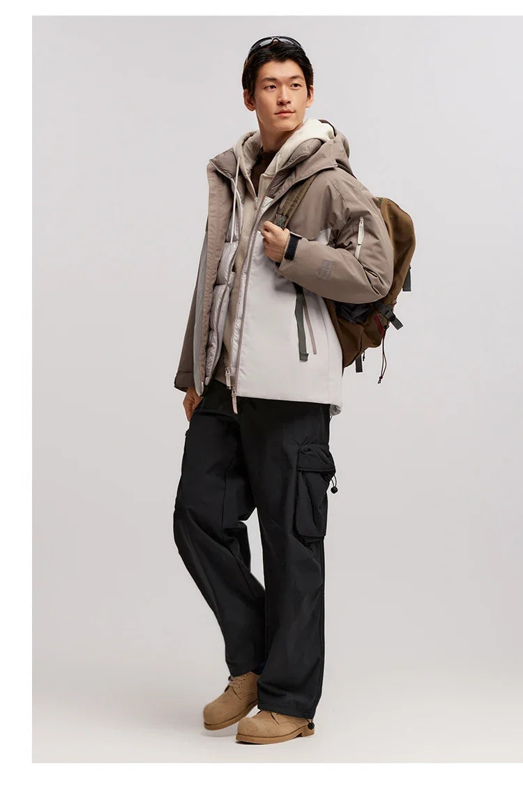 Down Jacket Men Three-in-One Two-Piece Set 2024 New Winter Four-Proof Outerwear Down Jacket