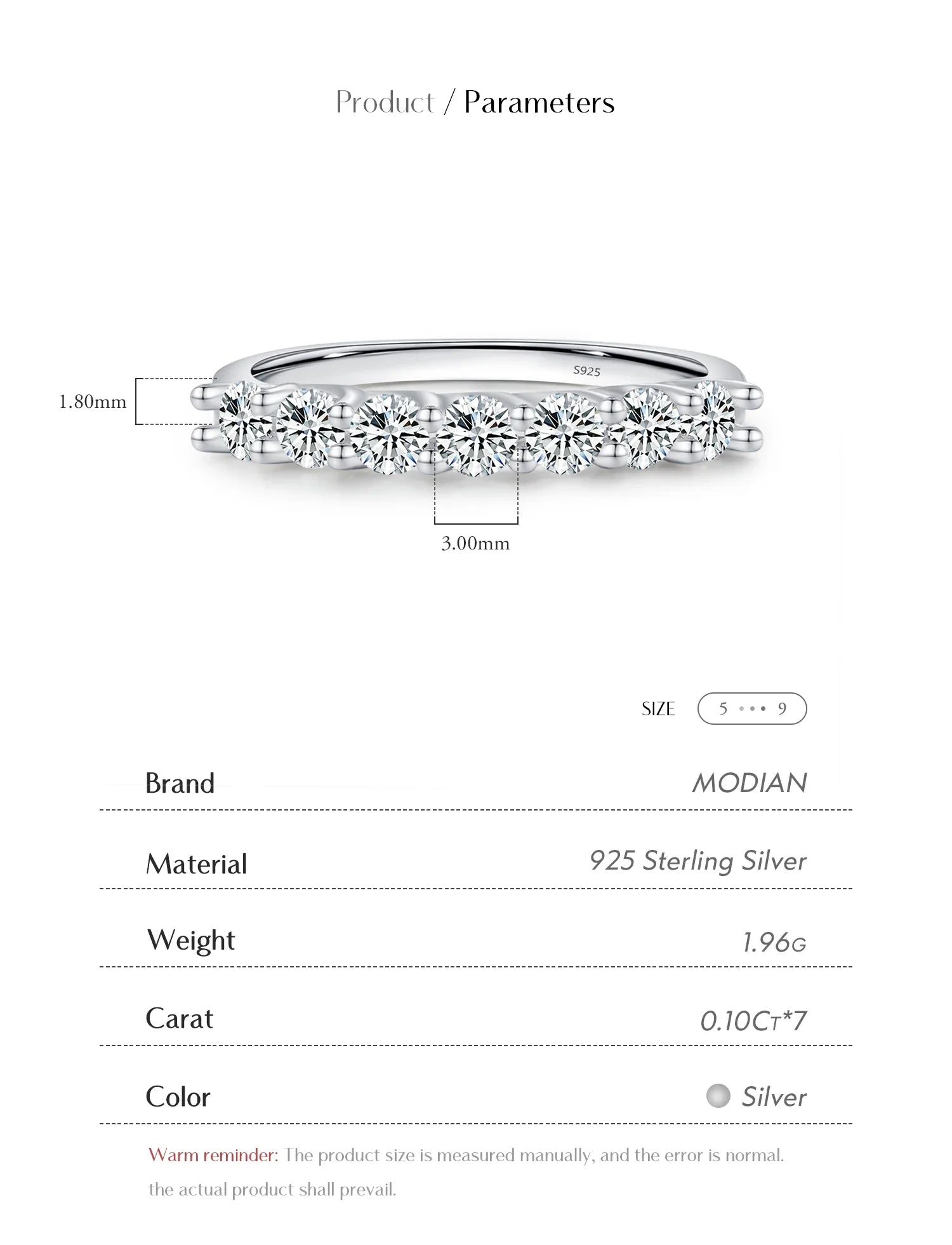 Moissanite Wedding Band 925 Sterling Silver Ring Platinum Plated Lab Diamond Stackable Crown Jewelry For Women Gifts