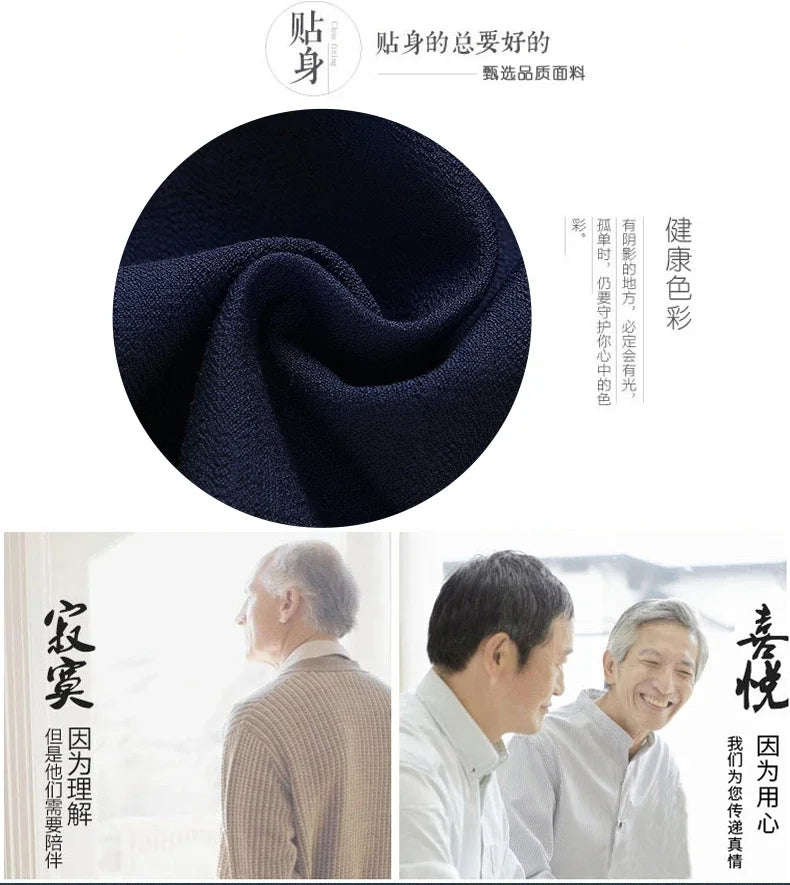 Spring and Autumn New Middle-aged and Elderly Men Father Tang Jacket Chinese Style Hanfu National Wind Grandpa Coat Jacket