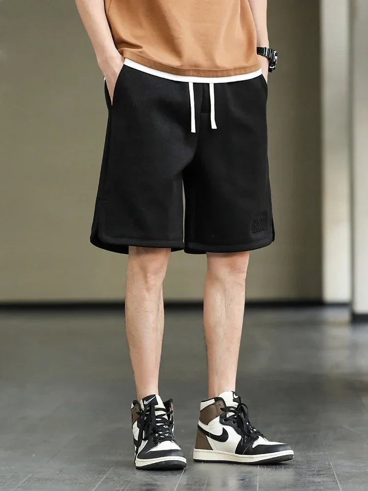 2024 New Summer Men's Shorts Drawstring Baggy Sweatshorts Male Wide Short Pants Sweatpants Streetwear Plus Size 8XL
