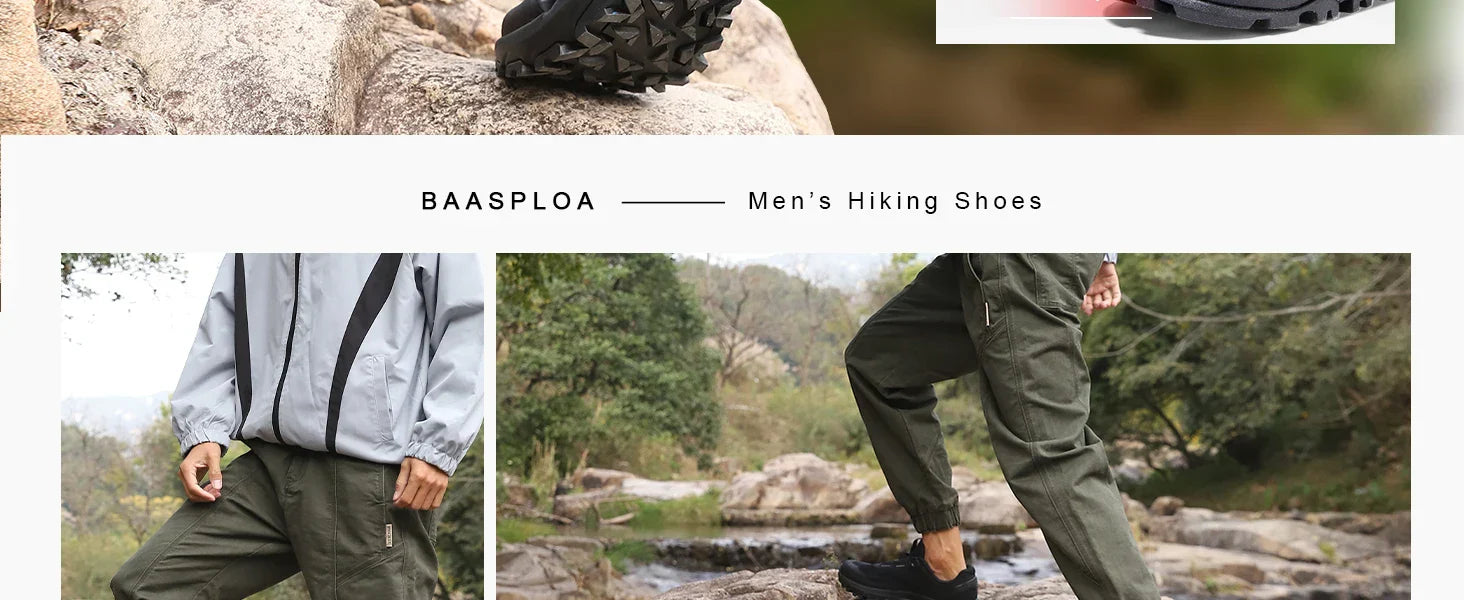 Men Hiking Sneakers Brand High Quality Trekking Climbing Shoes Male Rotating Button Luxury Designer Outdoor Sneakers