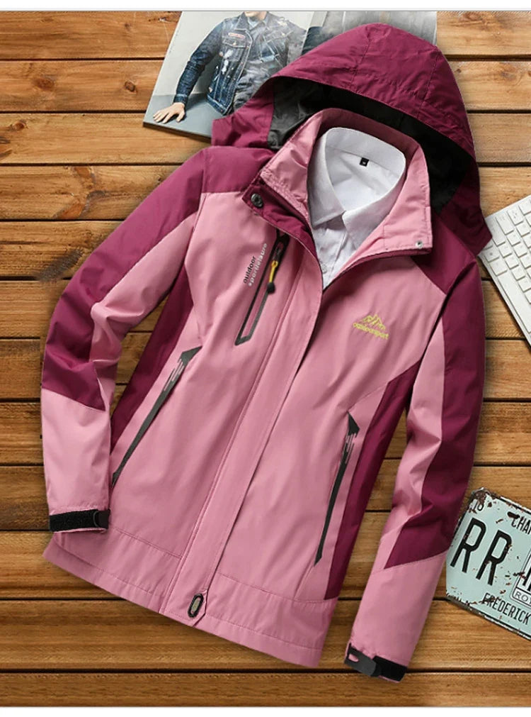 Women's Waterproof Hiking Jacket Windproof Windbreaker Camping Hunting Climbing Trekking Fishing Coat Outdoor Clothing