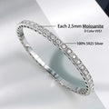 2.5MM Full D Color VVS1 Moissanite Bracelet Can Pass Diamond Test S925 Silver for Women Man Wedding Party Fine Jewelry