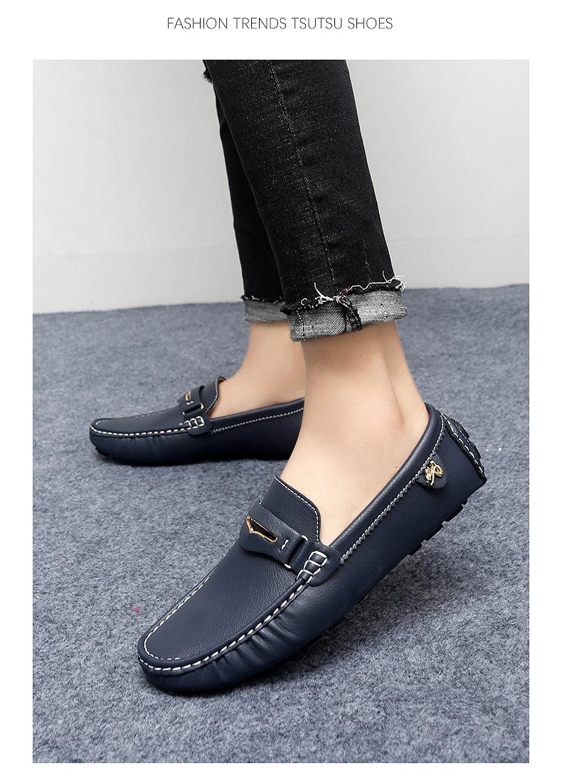 Formal Italian Shoes Men Handmade Leather Loafer Driving Flats Slip-on Casual Shoes Luxury Comfy Moccasins Dress Shoes for Men
