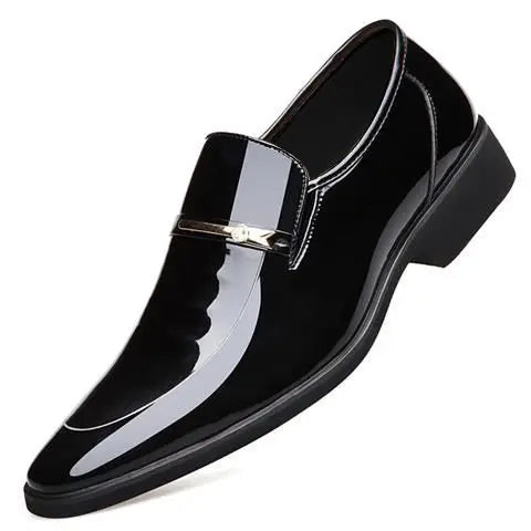 Patent Leather Men's Formal Shoes Casual Business Social Shoe Male Bright Upper Spring Autumn Cheap Clearance Not 2025 Style New