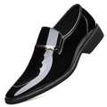 Patent Leather Men's Formal Shoes Casual Business Social Shoe Male Bright Upper Spring Autumn Cheap Clearance Not 2025 Style New