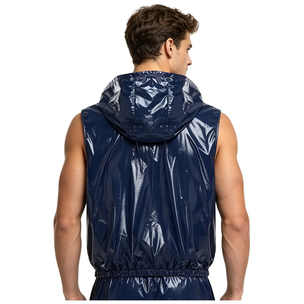 Mens Waterproof Hooded Jacket Tops Breathable Raincoat Waterproof Windproof Outdoor Biking Fishing Jacket Hood Outerwear