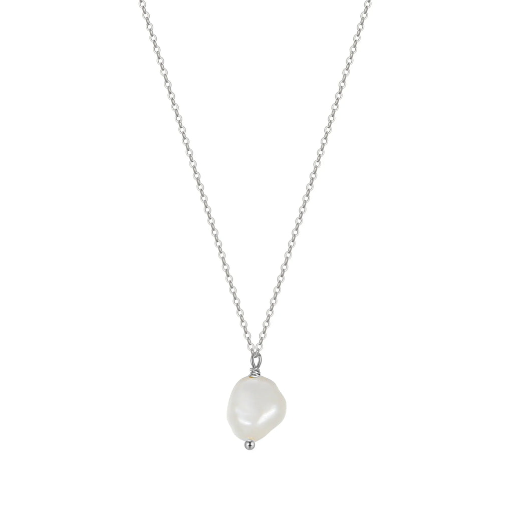 925 Sterling Silver Pearl Necklace with Irregular Real Natural Baroque Pearl for Women Necklace Jewelry GPN22
