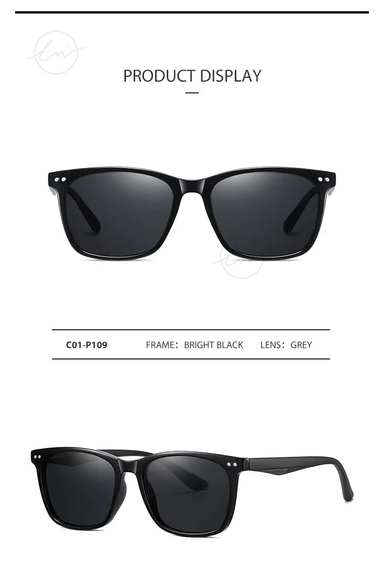 Polarized Sunglasses Men Women Fashion Square Shades Leopard Frame Ladies Travel UV400 Goggles Driving Sun Glasses