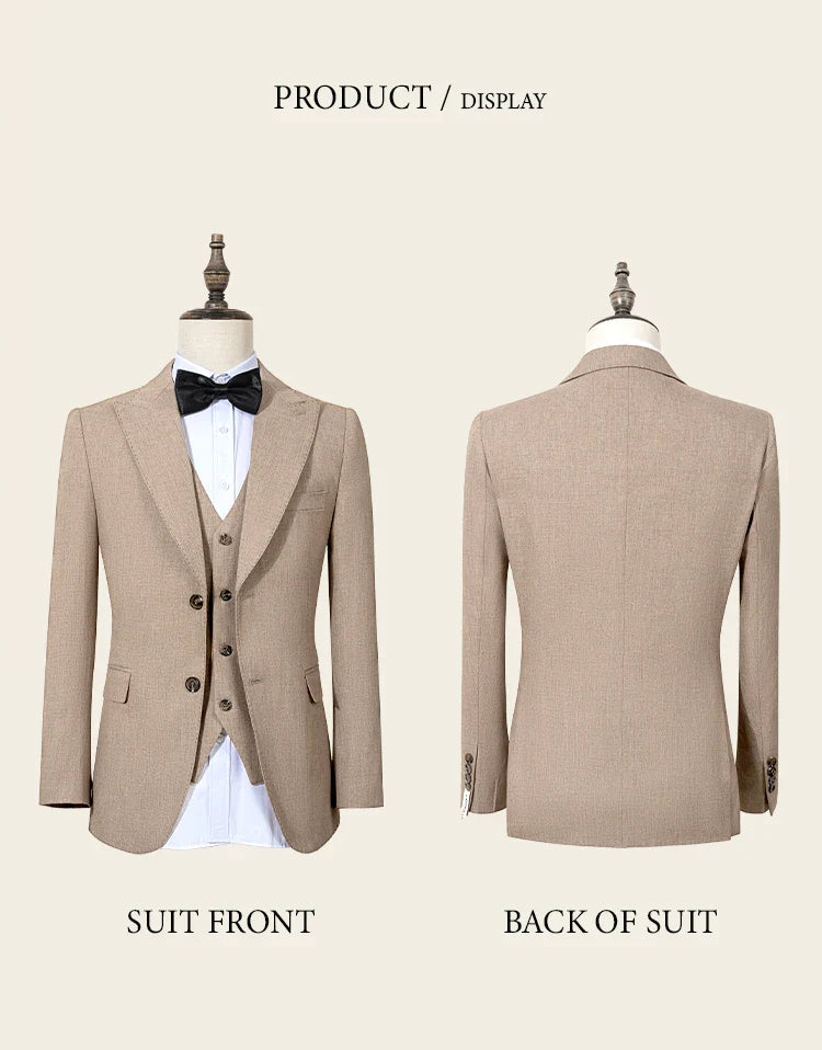 New 2 buttons on suit modern design mens office wear blazer coustime homme luxe Bead edge craftsmanship