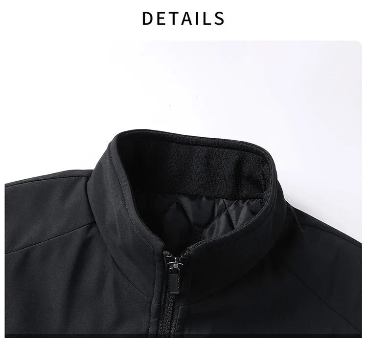 Plus Size 8xl Jacket for Men 2026 Thick Stand Collar Solid Winter Jacket Men Waterproof Warm Business Casual Men Coats