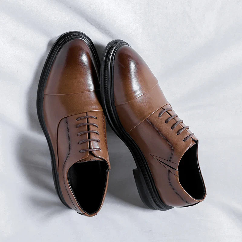 Brand Men Genuine Leather Shoes Black Wedding Bride For Formal Party Dress OEM Italian Men Shoes Casual Soft Casual Shoes