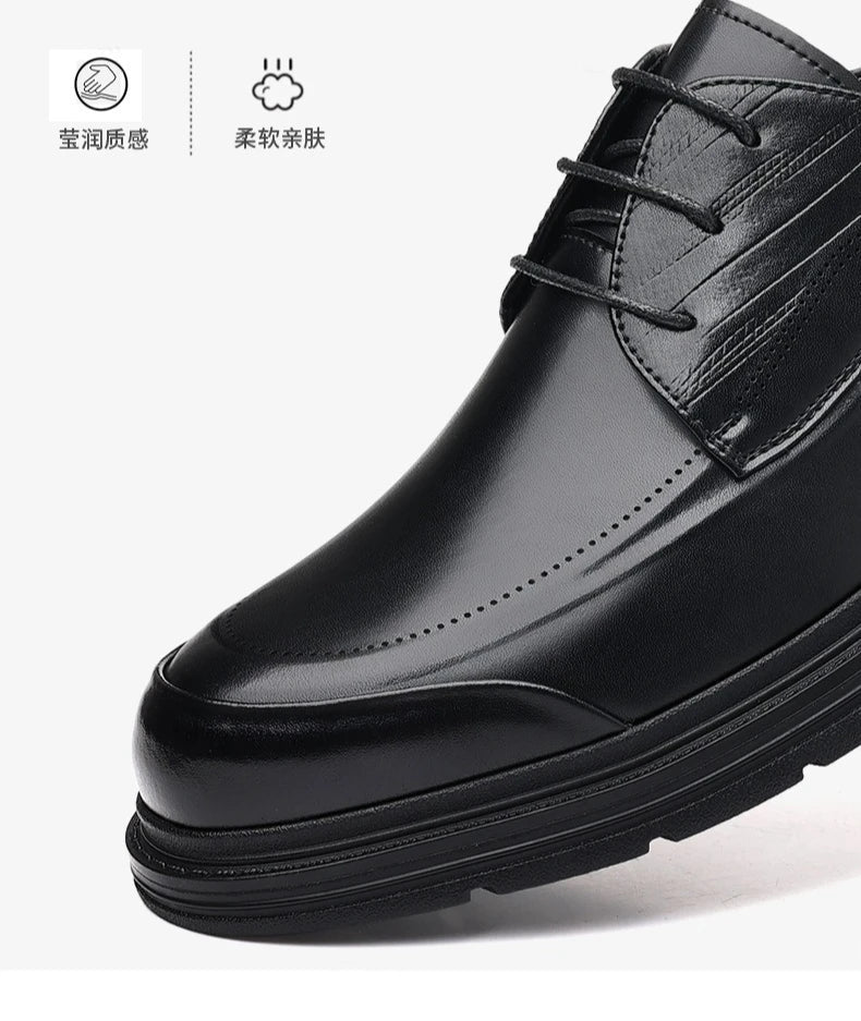 British Retro Formal Leather Shoes for Men Autumn New Designer Platform Dress Shoes Male Fashion Lace Commuter Office Shoe Man